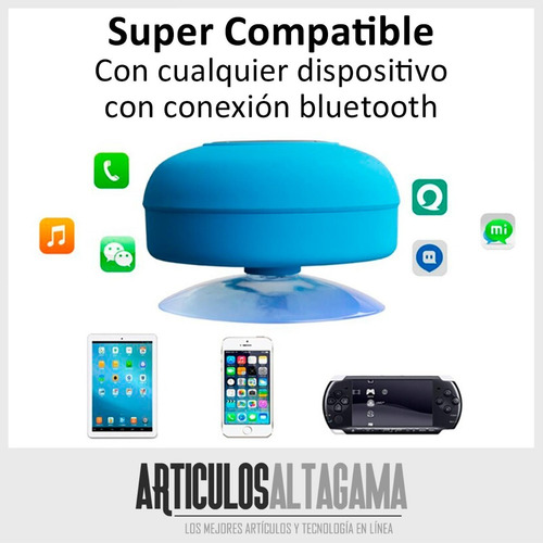 Parlante Bluetooth Resistente Al Agua Manos Libres Para Baño