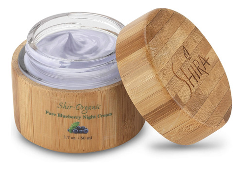 Shira Shir-organic Pure Blueberry Crema De Noche Seca Con Al