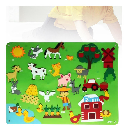 Juguete Educativo De Aprendizaje De Tablero Ocupado Granja