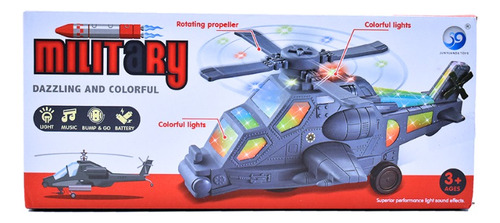 Helicoptero A Pila Con Luz Y Sonido Juguete