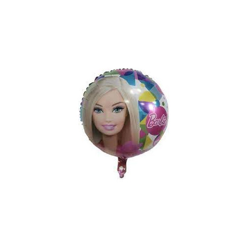 Pack 5 Globos Muñeca Barbie Metalizados Redondo 45cm