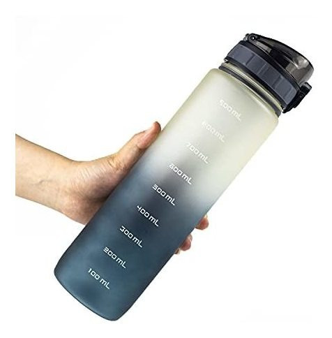 botellas para agua de plastico motivacional sin BPA para bicicleta deportes 32oz 