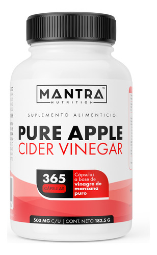 Vinagre De Manzana De 365 Cápsulas | Mantra Nutrition