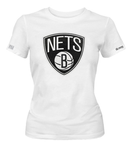 Camiseta Brooklyn Nets Logo Basquet Dama Mujer Idk