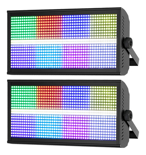 Kit 2 Strobo Led Smd Profissional Dmx 1000w Rgbw 3 Em 1