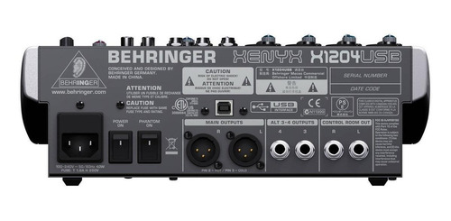 Imagem 4 de 4 de Console Behringer X1204USB Xenyx de mistura 100V/240V