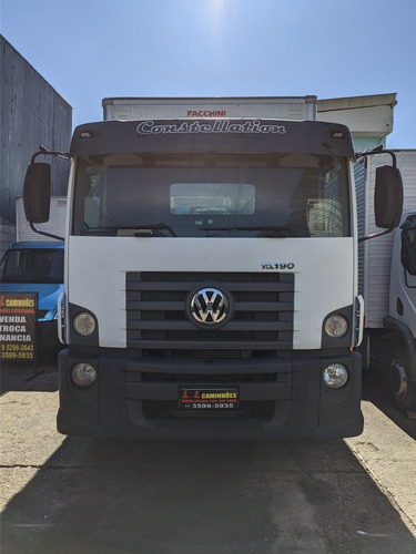 Imagem 4 de 9 de Caminhão Toco Baú Porta Lateral Vw 15190 Único Dono Financia