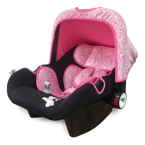 Bebê Conforto Double Face Unicórnio 0+ (13kgs) - Maxi Baby Cor Preto/Rosa