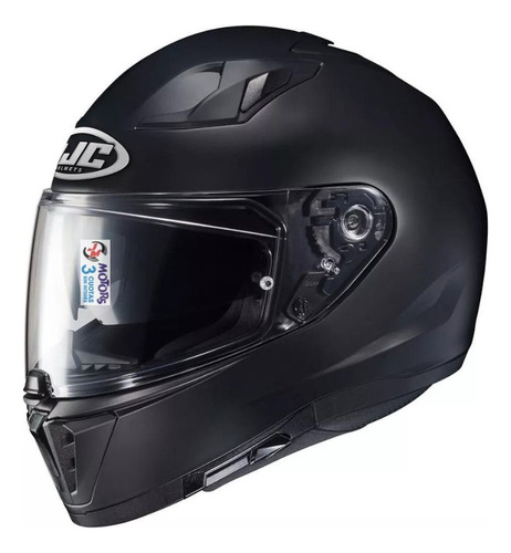 Jm Casco Hjc I70 Sólido Negro Mate Black Matt Con Pinlock