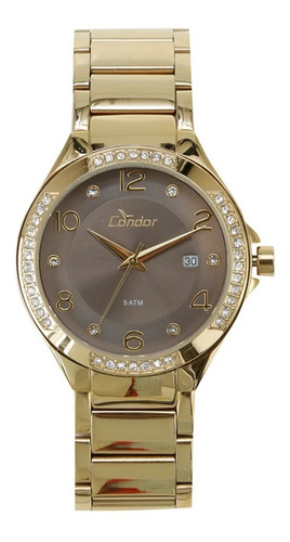 Relógio Condor Feminino Dourado Co2115sv De Mostruario