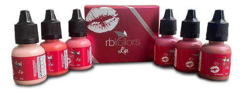 Kit Lips Com 6 Pigmentos Para Labios 5ml Rb Kollors