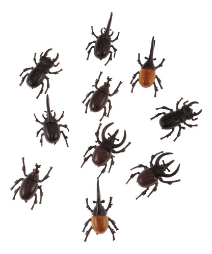 Colección De Figuras De Animales Modelo Vivid Beetle De 10 U
