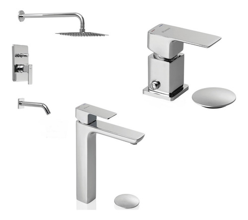 Imagen 3 de 5 de Juego Baño Completo Piazza Amalfi Grifería Arq Alta