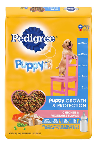 Pedigree Puppy Growth & Protection Pollo Y Vegetales 13,6 Kg
