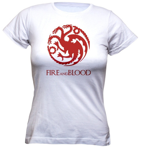Polera Mujer Game Of Thrones - Targaryen - Fire And Blood 