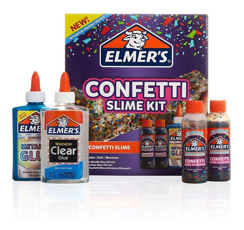 Kit De Hacer Slime - Elmers Confetti - Metálico