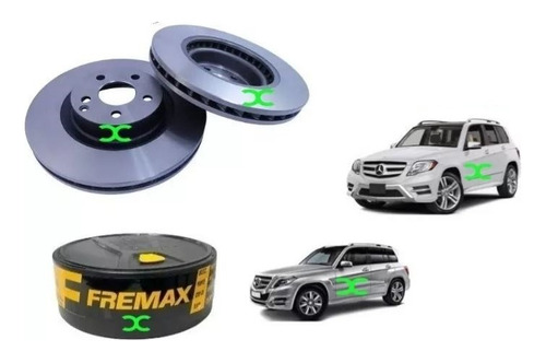 Kit X2 Discos De Freno Delanteros Mercedes Benz Glk 300 