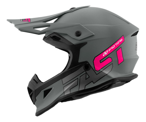 Capacete Off Road Piloto Motocross Pro Tork Fast Gray Oferta