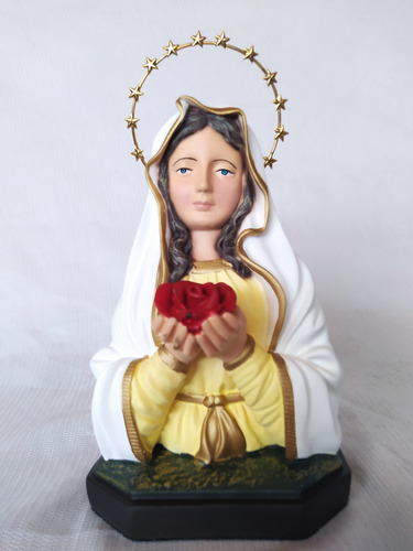 Imagem De Nossa Senhora Da Rosa Mistica 21 Cm Com Resplendor