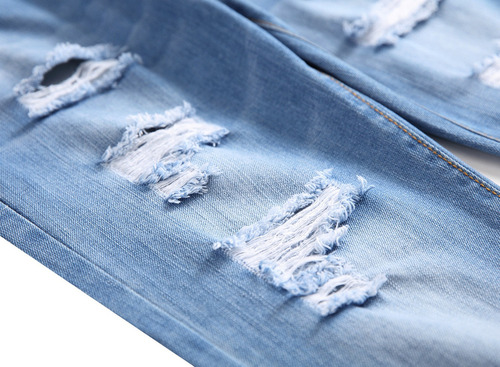 Jeans Rotos De Moda Para Hombre, Resistente Al Desgaste