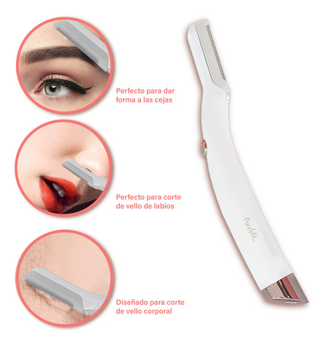 Depiladora Pure Silk Removedor De Vello Facial, Luz Led Color Blanco
