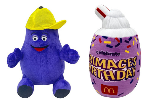 Taza De Té Con Leche Grimace Shake Yellow Hat Peluche Muñeca