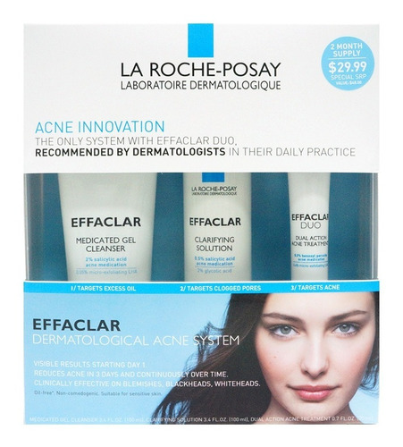 Tratamiento De 3 Pasos Para Acné La Roche-posay Effaclar
