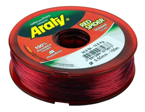 Araty Hilo P/pesca Red Spider  0.45mm 29.3 Lb 100m