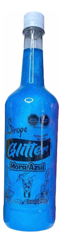 Jarabe De Sirope Con Glitter Sabor Mora Azul