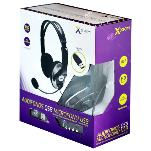 Imagen 6 de 7 de Diadema Usb Con Micrófono Y Control De Volumen X-kim Hf-868u