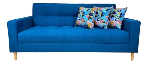  De Segunda No Se Le Ha Echo Uso Sofa Cama Azul Con Cojines