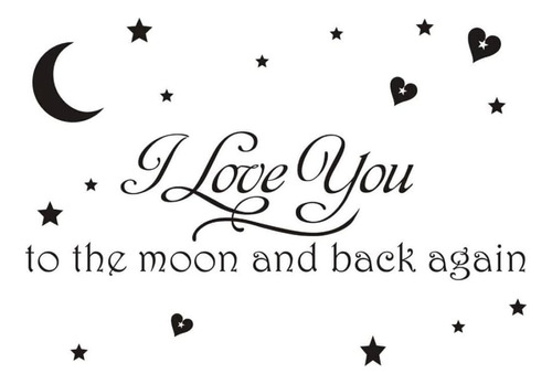 24 Pulgadas X 15 Pulgadas Diy I Love You To The Moon An...