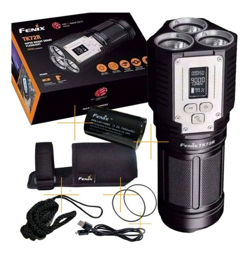 Imagen 2 de 10 de Linterna Led Fenix Tk72r 9000 Lumens La Mas Potente 286 Mts