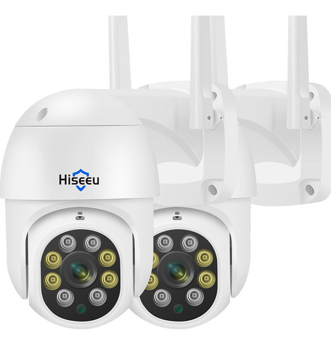 Cámara De Seguridad, Hiseeu 2k Hd Wifi Interiorexterior300