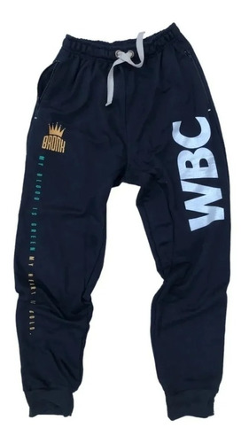 Pantalon Joggin Algodon Boxeo Wbc Licencia Oficial