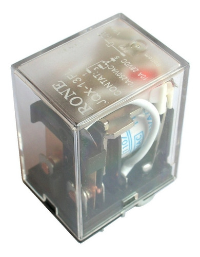 4 Pzs Relevador Encapsulado Jqx-13fl 10a 127vca Base Ptf08a