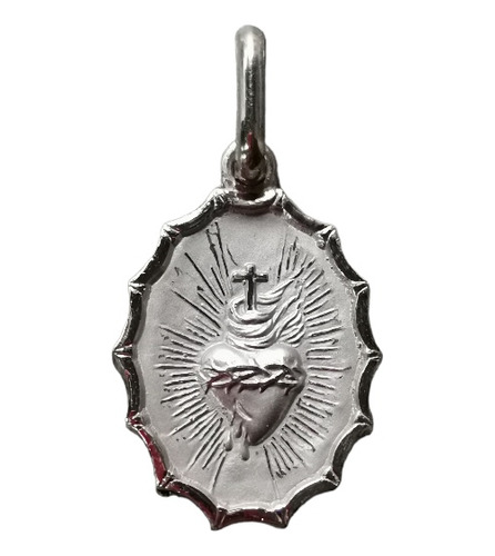 Medalla Plata 925 Sagrado Corazón Jesús #145 