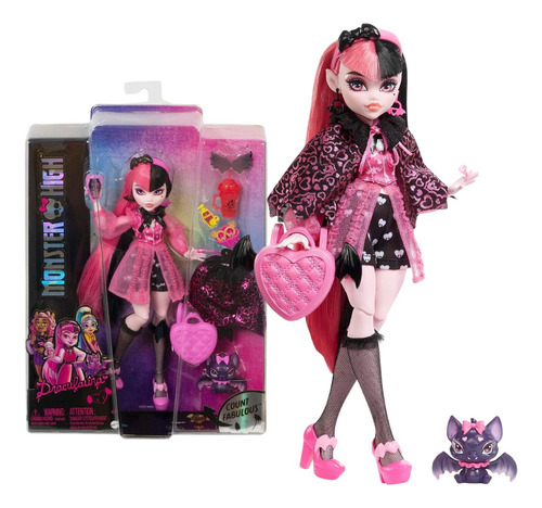 Monster High Draculaura Articulable Accesorios Moradouy