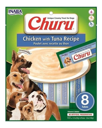 Ciao Churu Para Perros Sobre 8 Tubitos Sabor Pollo Atún. Np