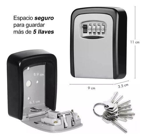Candado De Combinación Con Caja De Seguridad Para
