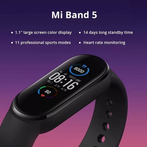 Xiaomi Mi Band 5 Nueva, Sellada + Correa Extra Gratis
