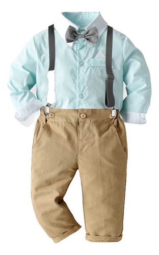 Pantalones Con Tirantes De Manga Larga Y Suave Para Niños, R