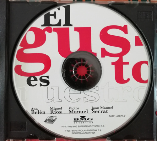 El Gusto Es Nuestro - Serrat - Ana Belén Y Más Cd Book Daño Estándar (Usado)