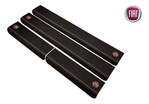 Imagen 2 de 5 de Cubre Zocalos Carbono Fiat Cronos Logo Resinado