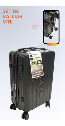 Set De 3 Valijas Expandibles Con Ruedas Y Candado Tsa