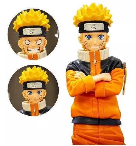 1 pçs anime naruto figura 27cm uzumaki naruto rosto changer naruto