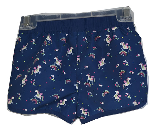 Short Niños Bebe Pantalones Cortos Azul Unicornio