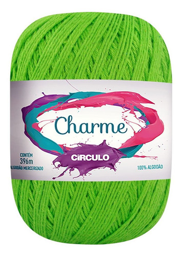 Linha Charme Círculo Multicolor Cítricas Colorida Fio 150gr Cor Verde cítrico