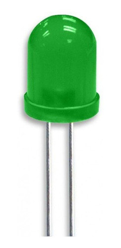 Diodos Led 10 Mm Redondos Color Verde Pack X10 Unidades