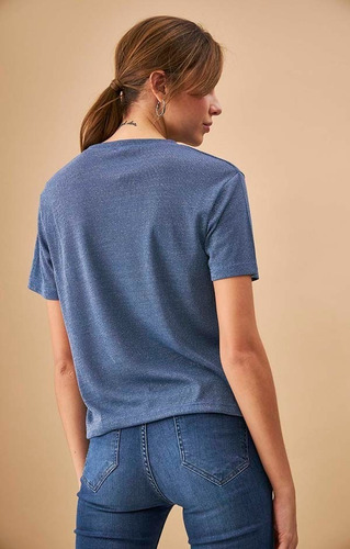 Imagen 2 de 4 de Remera Manga Corta Lurex Rimmel